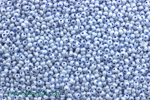11/0, Seed Bead, Vintage, Czechoslovakian, Seed Beads, Lustre, Light Blue