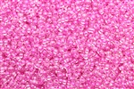 Seed Bead, 11/0, Vintage, Czechoslovakian, Crystal, Pink Lined