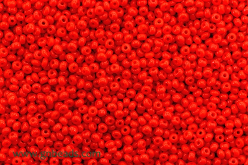 10/0, Seed Bead, Vintage, Czechoslovakian, Seed Beads, Light Orange Red