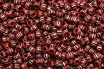 7/0, Seed Bead, Vintage, Czechoslovakian, Seed Beads, Red, Black & White Stripes
