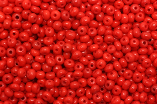 7/0, Seed Bead, Vintage, Czechoslovakian, Seed Beads, Deep Red