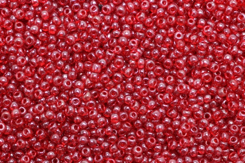 11/0, Seed Bead, Vintage, Czechoslovakian, Seed Beads, Light Ruby Lustre