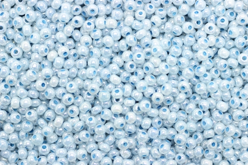 10/0, Seed Bead, Vintage, Czechoslovakian, Seed Beads, Pale Blue Lustre