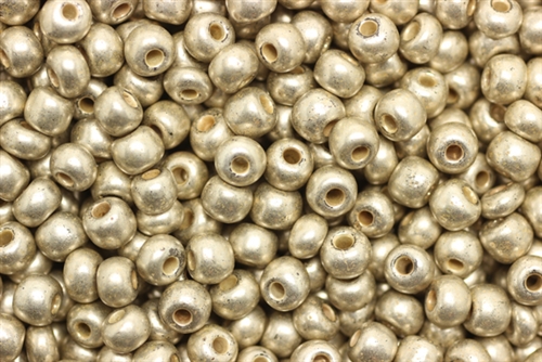 5/0 Seed Bead,Vintage Czechoslovakian Seed Beads, Light Gold