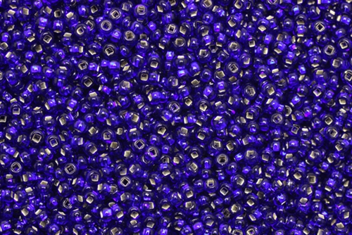 10/0, Seed Bead, Vintage, Czechoslovakian, Seed Beads, Silver Lined Cobalt Blue