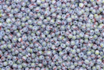 9/0, Seed Bead, Vintage, Czechoslovakian, Seed Beads, Gray, Red & Yellow Striped