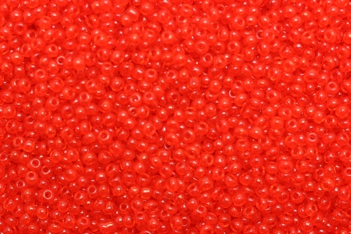 12/0, Seed Bead, Vintage, Czechoslovakian, Seed Beads, Clear Light Red