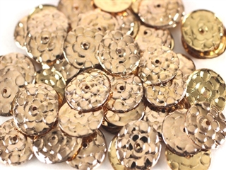 Vintage French Sequin 12MM Round / Gold