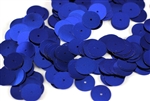 Sequin, Round, 12MM, Vintage, Flat, Center Hole, Medium Blue