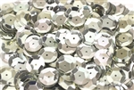 Sequin, 12MM, Cupped, Vintage, Round, 1.5MM Center Hole, Silver Ice