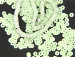 Vintage Round French Sequins / 3.85MM Flat Light Green