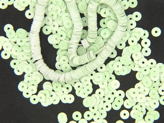 Vintage Round French Sequins / 3.85MM Flat Light Green