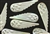 Vintage French Sequin 45MM Wing / Ivory AB