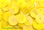 Sequin, Round, 14MM, Vintage, Flat, Center Hole, Yellow Iris