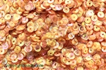 Sequin, Round, 5MM, Cupped, Vintage, 1MM Center Hole, Clear Orange Iris