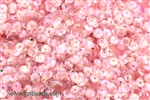 Sequin, Round, 5MM, Cupped, Vintage, 1MM Center Hole, Clear Pink Iris
