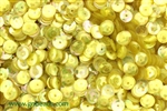 Sequin, 6MM, Cupped, Round, Vintage, 1MM Center Hole, Clear Yellow Iris