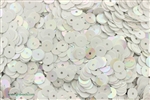 Sequin, 6MM, Vintage, Round, Flat, Center Hole, White Iris