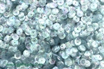 Sequin, Round, 5MM, Cupped, Vintage, 1MM Center Hole, Light Blue Aqua Iris