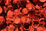 Sequin, 12MM, Cupped, Vintage, Round, 1.5MM Center Hole, Red