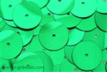 Sequin, Round, 18MM, Vintage, Flat, Center Hole, Kelley Green