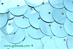 Sequin, Round, 18MM, Vintage, Flat, Center Hole, Dark Ice Blue