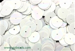 Sequin, Round, 10MM, Vintage, Flat, Center Hole,Off White Iris