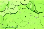 Sequin, Round, 14MM, Vintage, Flat, Center Hole, Lime Green