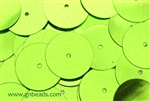 Sequin, Round, 20MM, Vintage, 1.8MM Center Hole, Lime Green