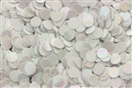 Sequin, 6MM, Round, Vintage, No Hole, Chalk White Iris