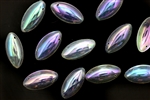 Vintage French Sequin 14MM Oval / Crystal AB