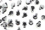 Sequin, Vintage, French, Faceted, Drop, Gunmetal, 10MM