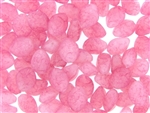 Vintage Czechoslovakian Matrix Beads / Oval Pink Coral