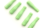 Vintage Czech Pillar Beads / Light Green 28MM