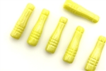 Vintage Czech Pillar Beads / Yellow Lustre 28MM