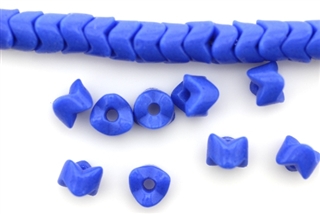 Snake Beads / Vintage Czechoslovakian,5MM Blue