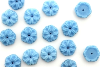 Vintage Sew On Beads / Flower 10MM Light Blue
