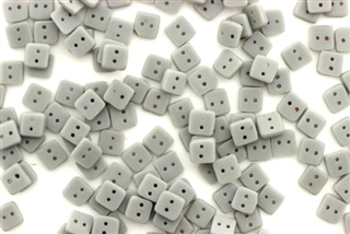 Vintage Sew On Beads / Square 4MM Gray