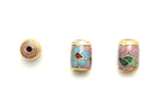 Cloisonne Beads,Vintage / Tube 11MM Lilac