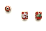 Cloisonne Beads,Vintage / Tube 10MM Red