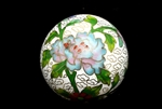 Cloisonne Beads,Vintage / Large Round 50MM White