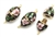 Cloisonne Clasp,Vintage / Oval 26MM Black