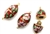 Cloisonne Clasp,Vintage / Oval 26MM Dark Red