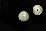 Bead, Czech, Vintage, Glass, "Silk" Lampwork Beads, 12MM, White