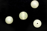 Bead, Czech, Vintage, Glass, "Silk" Lampwork Beads, 10MM, White