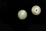 Bead, Czech, Vintage, Glass, "Silk" Lampwork Beads, 11MM, White
