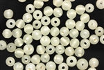 Bead, Czech, Vintage, Glass, "Silk" Lampwork Beads, 6MM, White