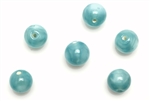 Bead, Czech, Vintage, Glass, "Silk" Lampwork Beads, 9MM, Teal