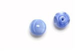 Bead, Czech, Vintage, Glass, "Silk" Lampwork Beads, 12MM, Light Blue