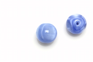 Bead, Czech, Vintage, Glass, "Silk" Lampwork Beads, 12MM, Light Blue